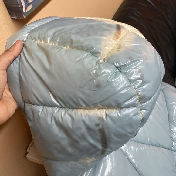 NOIZE Cruelty Free Outerwear Cropped Fit Puffer Jacket “Ice Blue” Size Large - Picture 12 of 13